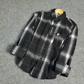 Kemeja Flanel Pria Lengan Panjang Distro Flanel Motif 3 Dimensi Kuning Kunyit Hijau Merah