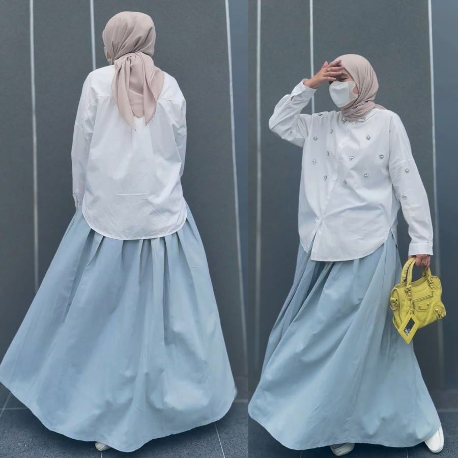 Jual Rok Jumbo Linen Rempel Skirt Ruffle Keren | Shopee Indonesia