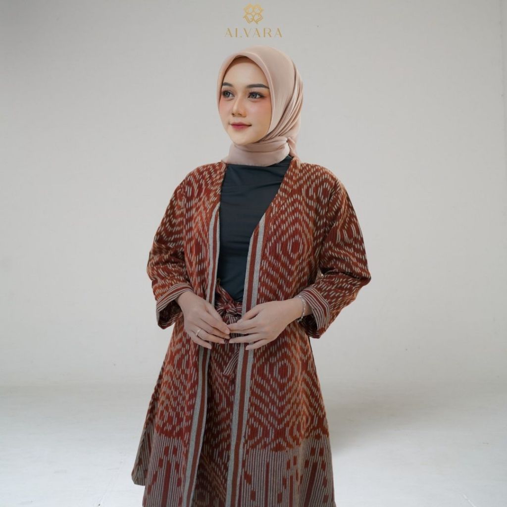 Jual ALVARA Utari One Set Wanita Kekinian Setelan Rok Dress Kondangan ...