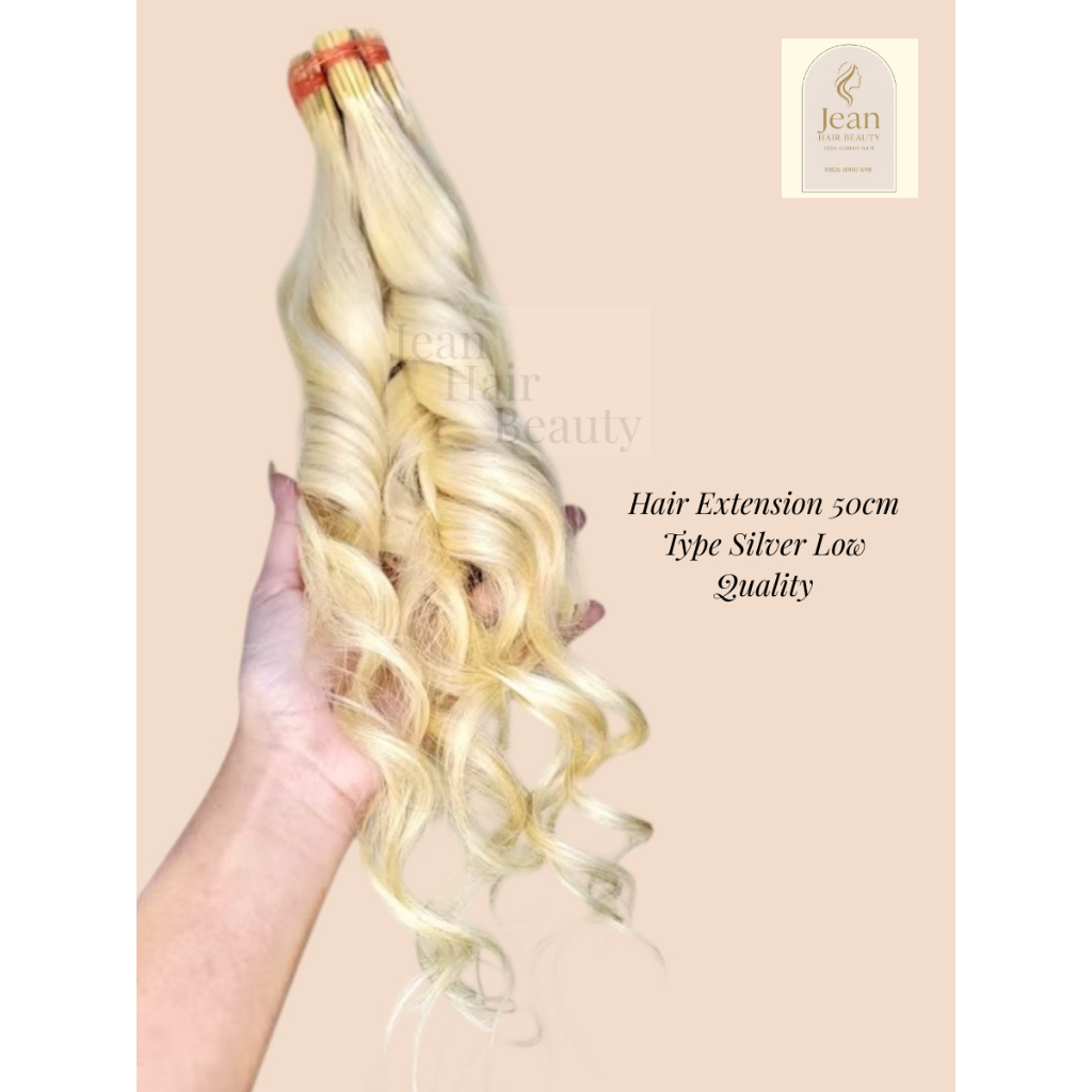 Jual Hair Extension Rambut Sambung Warna Putih 50cm Type Silver Low ...