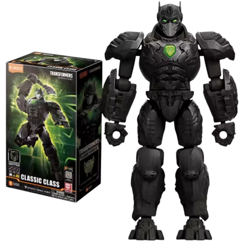 BLOKEES Transformers Classic Class 05 Model Kit 54 Pezzi Optimus Primal, Action Figure Robot Luminosa, Assemblaggio Facile, Posabile, Età 12+
