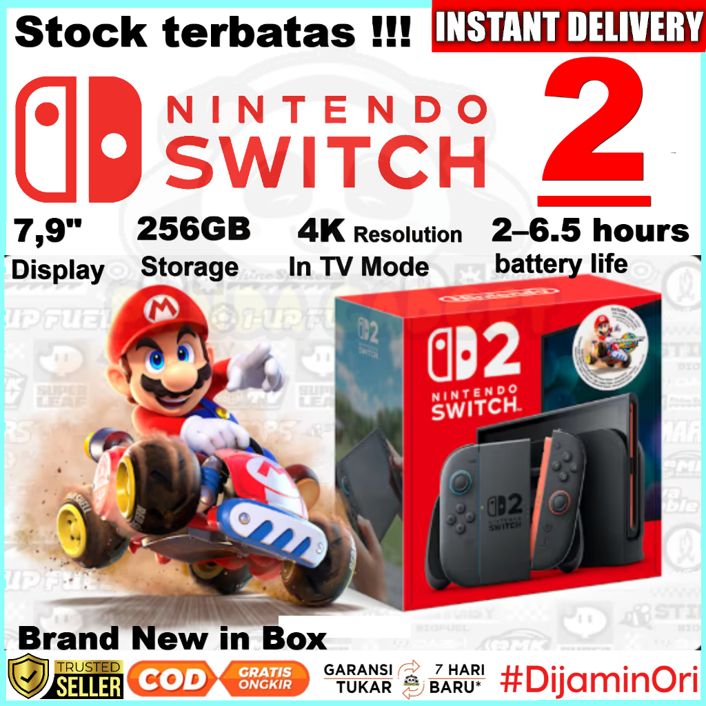 Jual Nintendo Switch 2 Bundle / Standard Edition 256GB 7.9-inch LCD ...