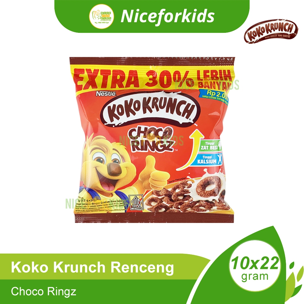 Jual Koko Krunch Choco Ringz Renceng 10 x 22 gr / Cereal Koko Krunch ...