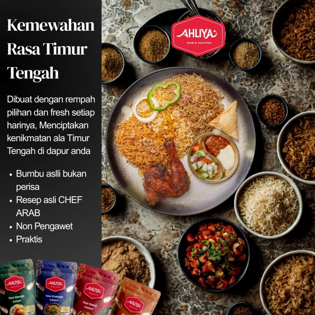 Jual AHLIYA NASI REMPAH KHAS TIMUR TENGAH KEBULI BIRYANI MANDI DAN ...