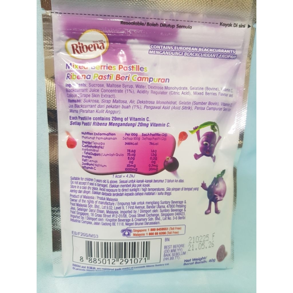 Jual Ribena Mixed Berries Patilles 40 gr | Shopee Indonesia