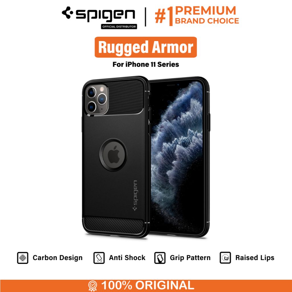 Spigen Case iPhone 11 Pro Max 11 Pro 11 Carbon Fiber Rugged Armor Casing