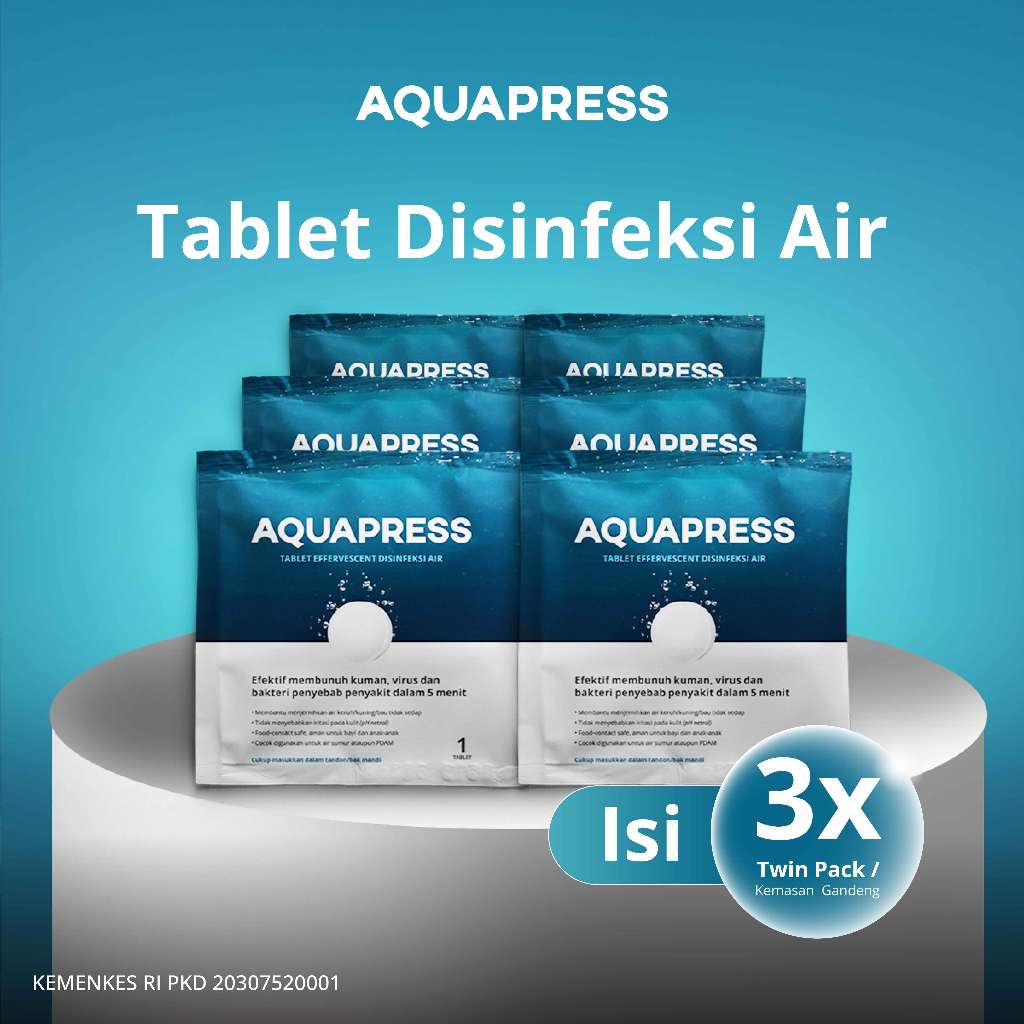 Aquapress Tablet Disinfeksi Pembersih Penjernih Air Tandon Toren Sumur