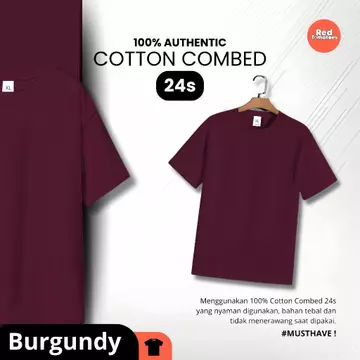 Kaos Polos Lengan Pendek 24S Soft Cotton Combed Premium