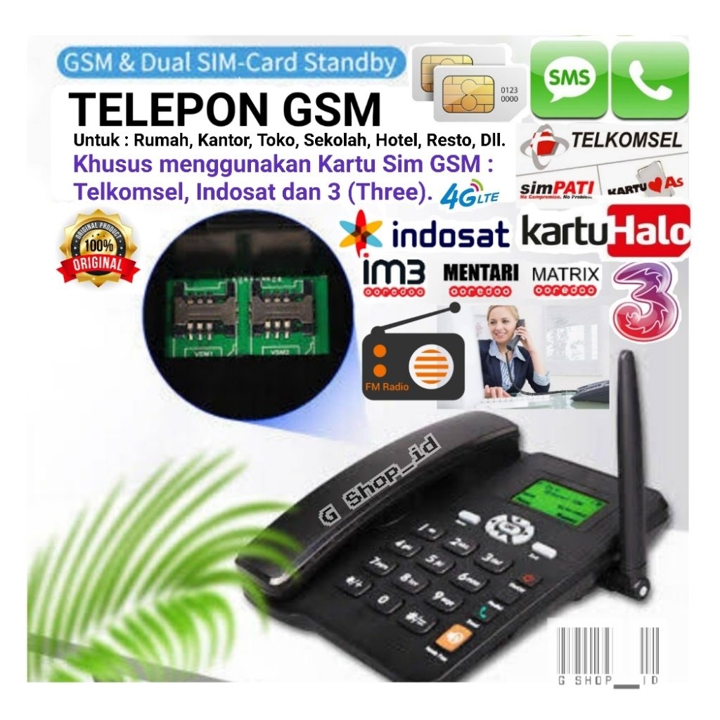 Jual Telepon GSM Rumah Kantor Pesawat Telpon Telp Telephone Slot Kartu ...