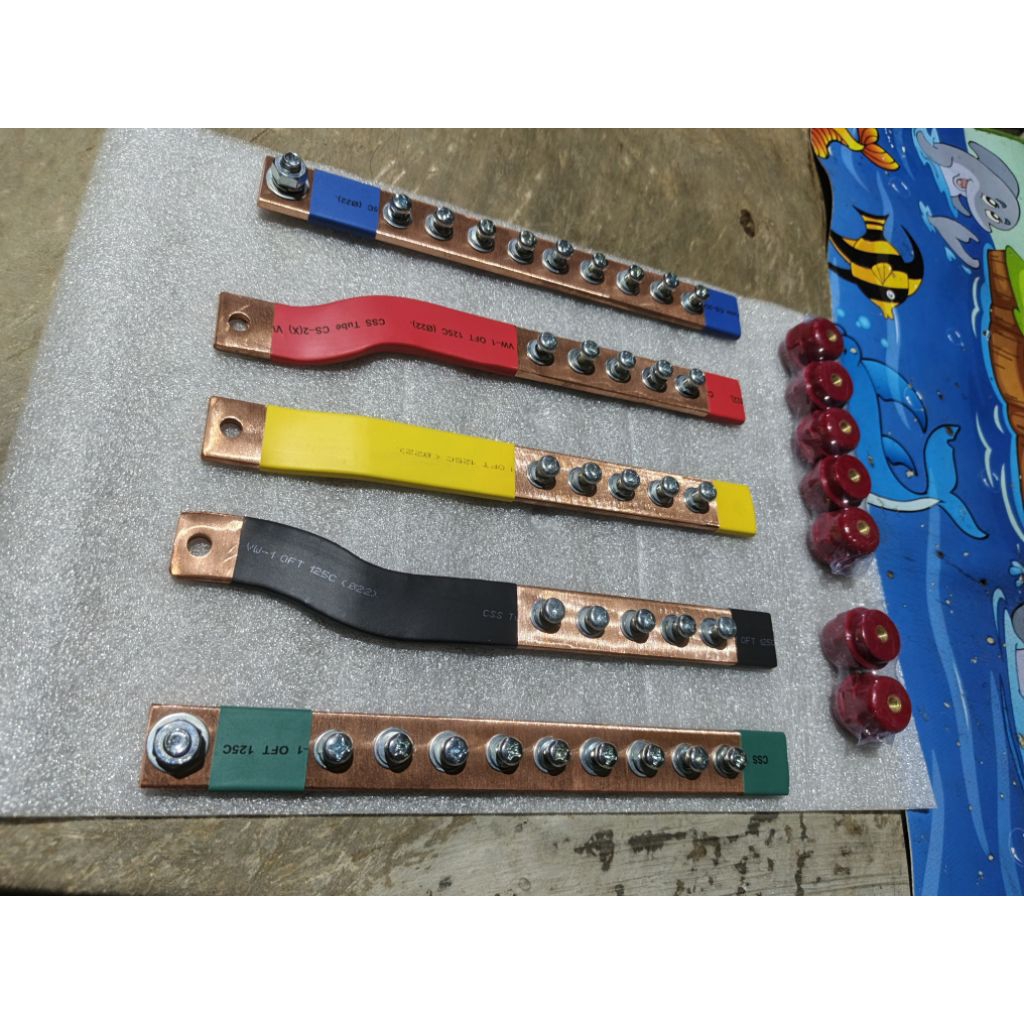 Jual BUSBAR 5×25 RSTN + GROUND PANJANG 25CM UNTUK MCCB 250A | Shopee ...
