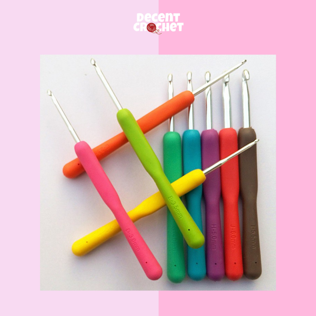 Jual Decent Crochet - Hakpen Gagang Karet/Jarum Rajut/Crochet Hook ...
