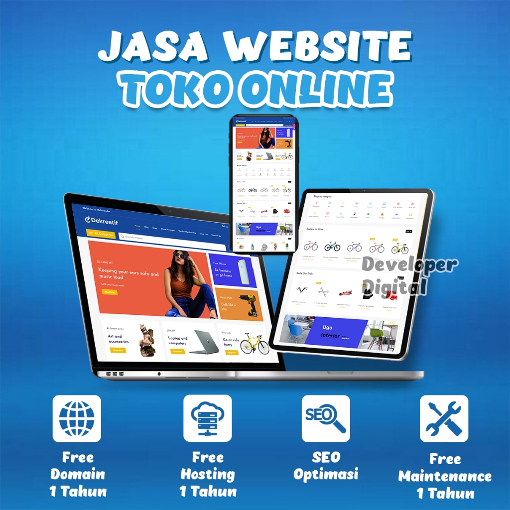 Jasa Website Toko Online, Marketplace, E-Commerce, Termurah