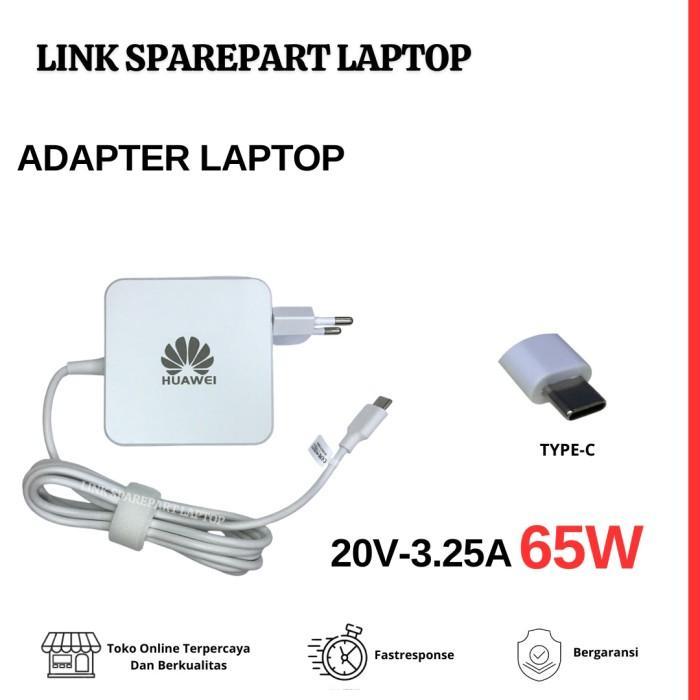 Jual Adaptor Laptop Charger Huawei 20V3.25A Type-C Adapter Huawei 65w ...
