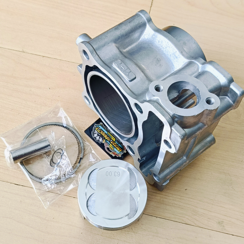 Jual CYLINDER BLOK BORE UP NMAX PISTON 63 MM AEROX VIXION R 155 NEW R15 ...