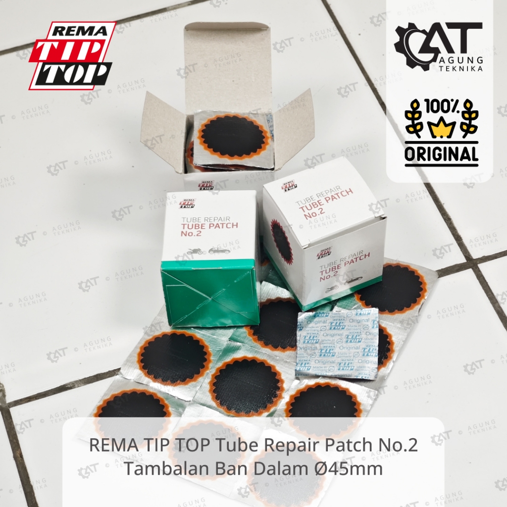 Jual REMA Tip Top Tube Patch No 2 Karet Tambal Ban Dalam 45mm | Shopee ...