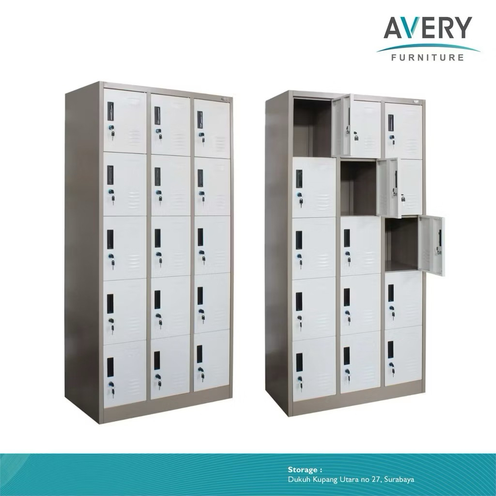 Jual Lemari Loker Locker Cabinet 15 Pintu Full besi AAL 315 | Shopee ...