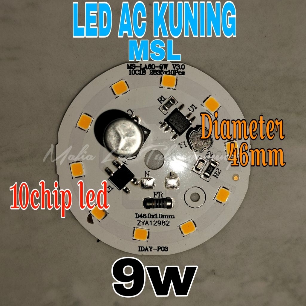 Jual [ORIGINAL] LED AC MSL KUNING 9WATT DAN 12WATT 9VOLT | Shopee Indonesia