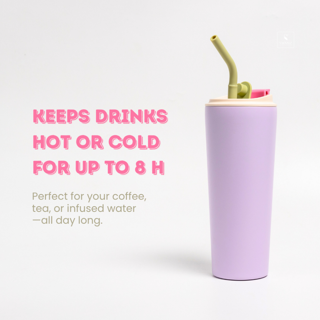 Jual SWANZ Straw Sip Mug 730ml - Thermal Flask, Travel Mug, Vacuum ...