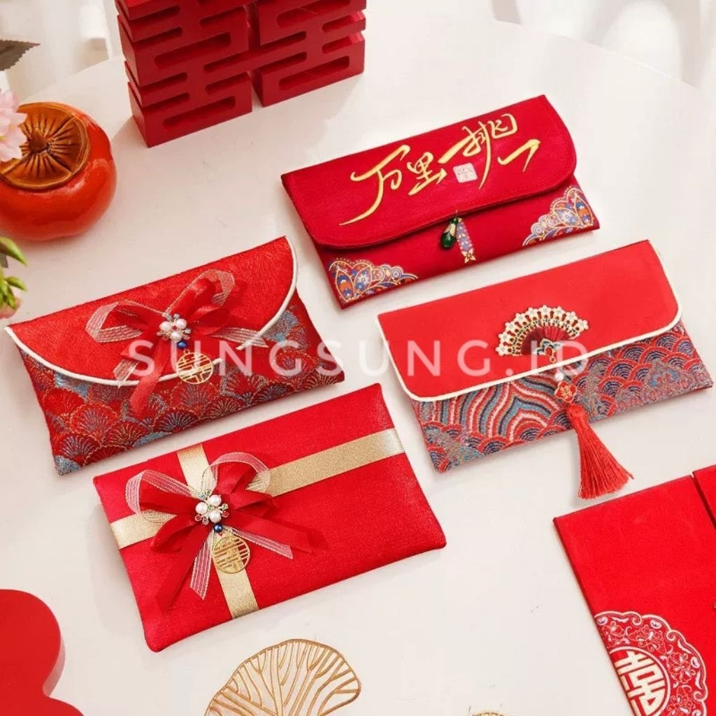Jual Angpao ShuangXi Bahan Kain / Angpao Kain Sangjit Premium ...