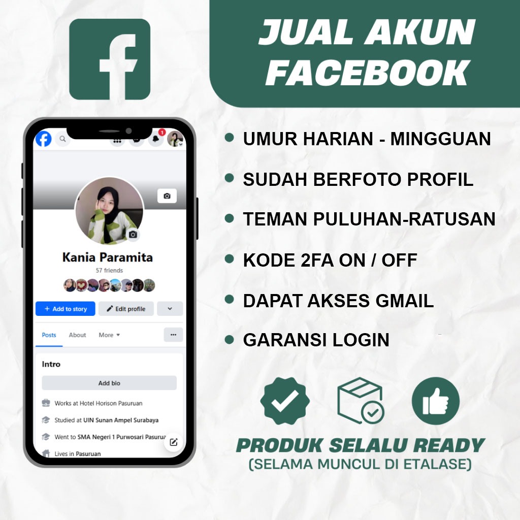 Jual Akun Facebook Berumur Bisa Buat Halaman / Create Halaman | Shopee ...