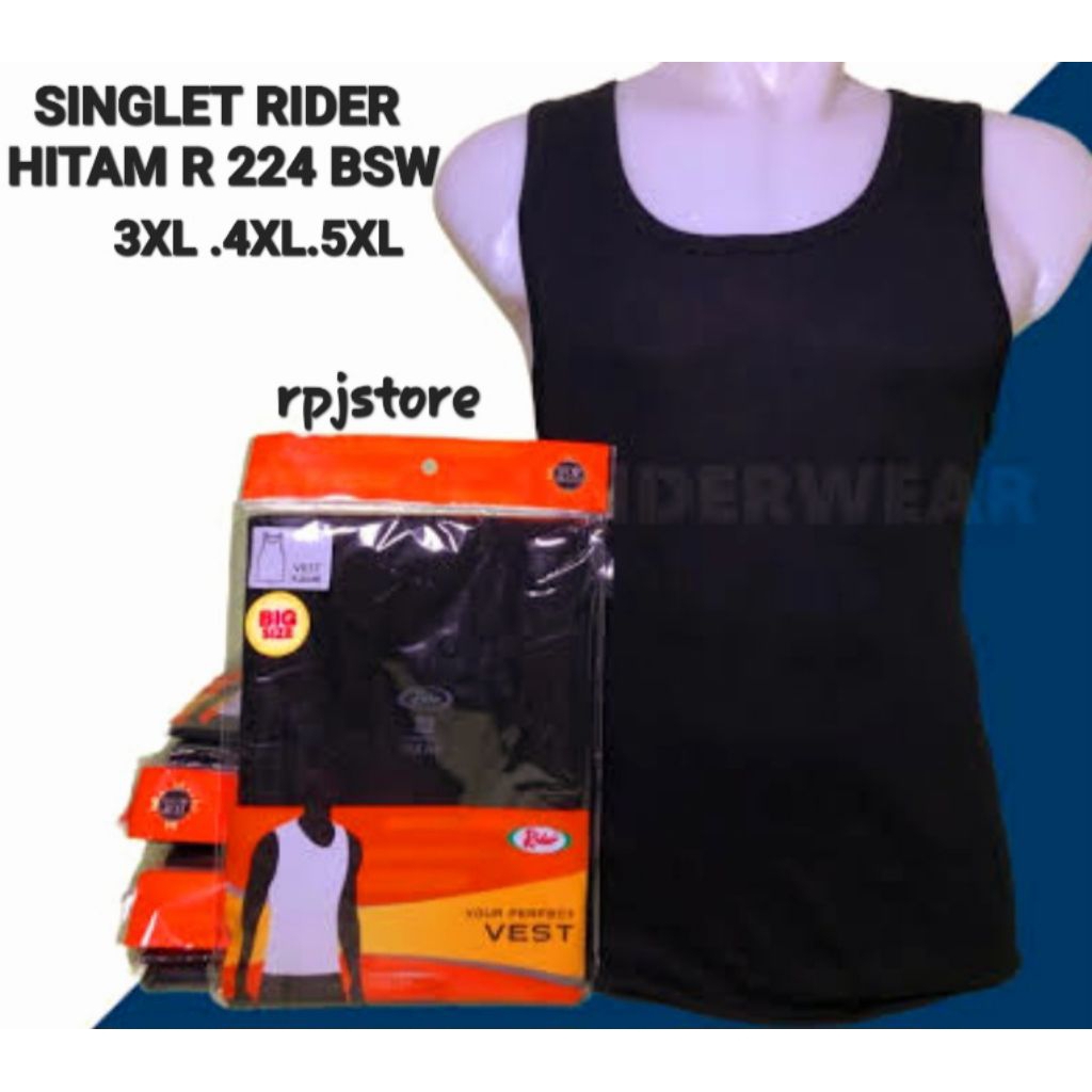 Jual SINGLET RIDER HITAM BIGSIZE R 224 BSW | Shopee Indonesia