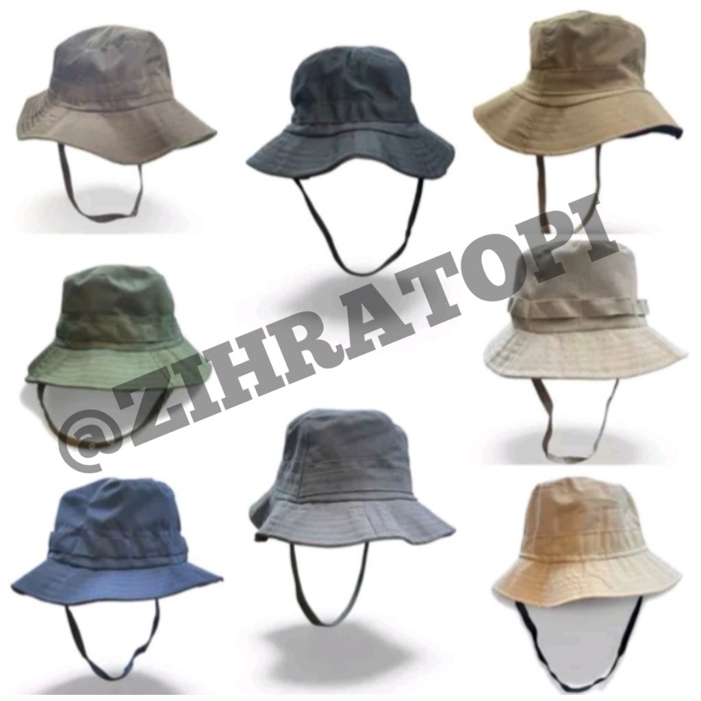 Jual Topi Rimba outdoor mendaki topi petani bahan tebal warna pekat ...