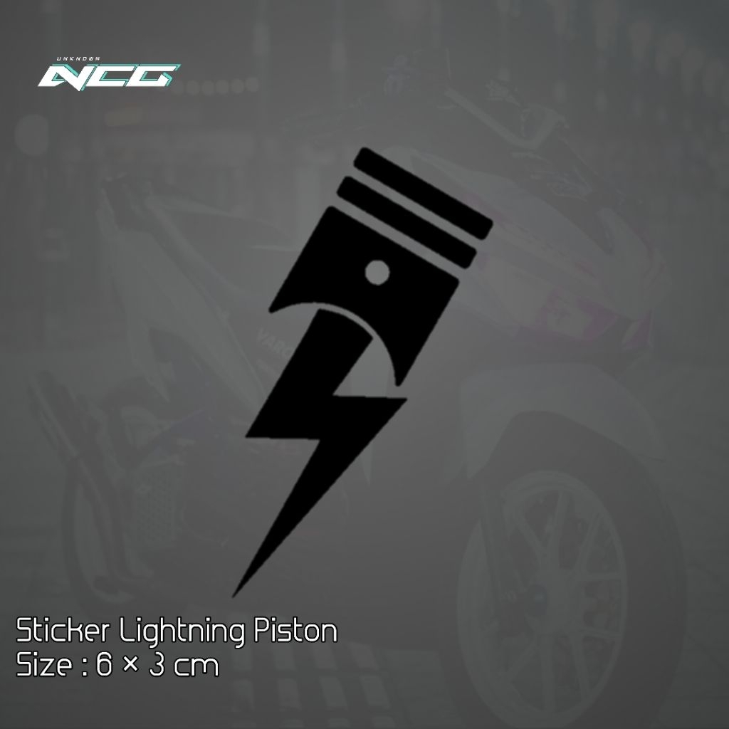 Jual Sticker Piston Petir Stiker Cutting Motor Keren | Shopee Indonesia