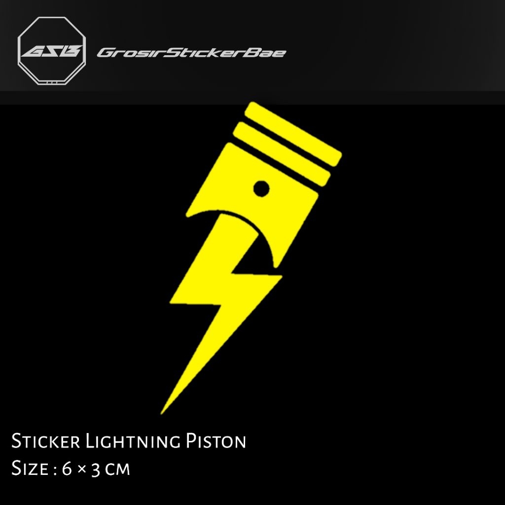 Jual Sticker Cutting Piston Petir Stiker Piston Strike Keren Motor ...