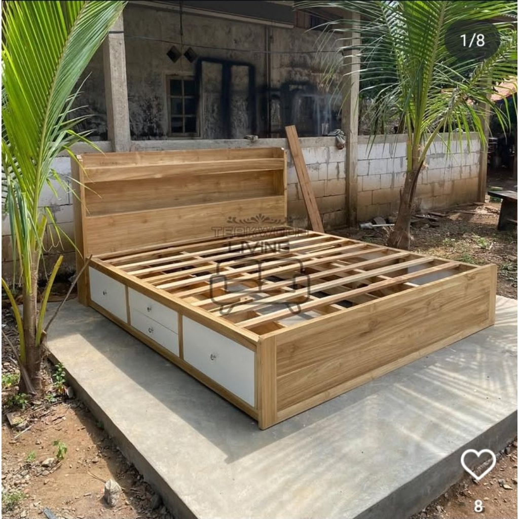 Jual Dipan Dan Nakas Custom Kayu Jati Minimalis | Shopee Indonesia