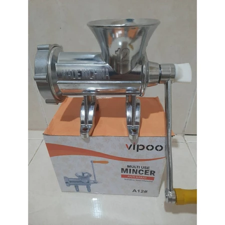 Vipoo Multi Use Mincer A12 penggiling daging manual stainless