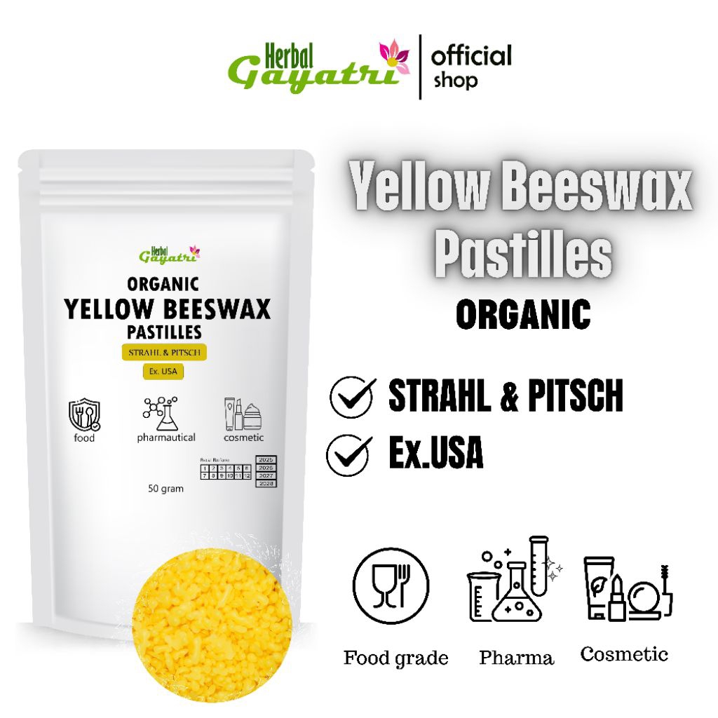 Jual Natural Beeswax 100% Pure Yellow Pastilles / Pellets | Shopee ...