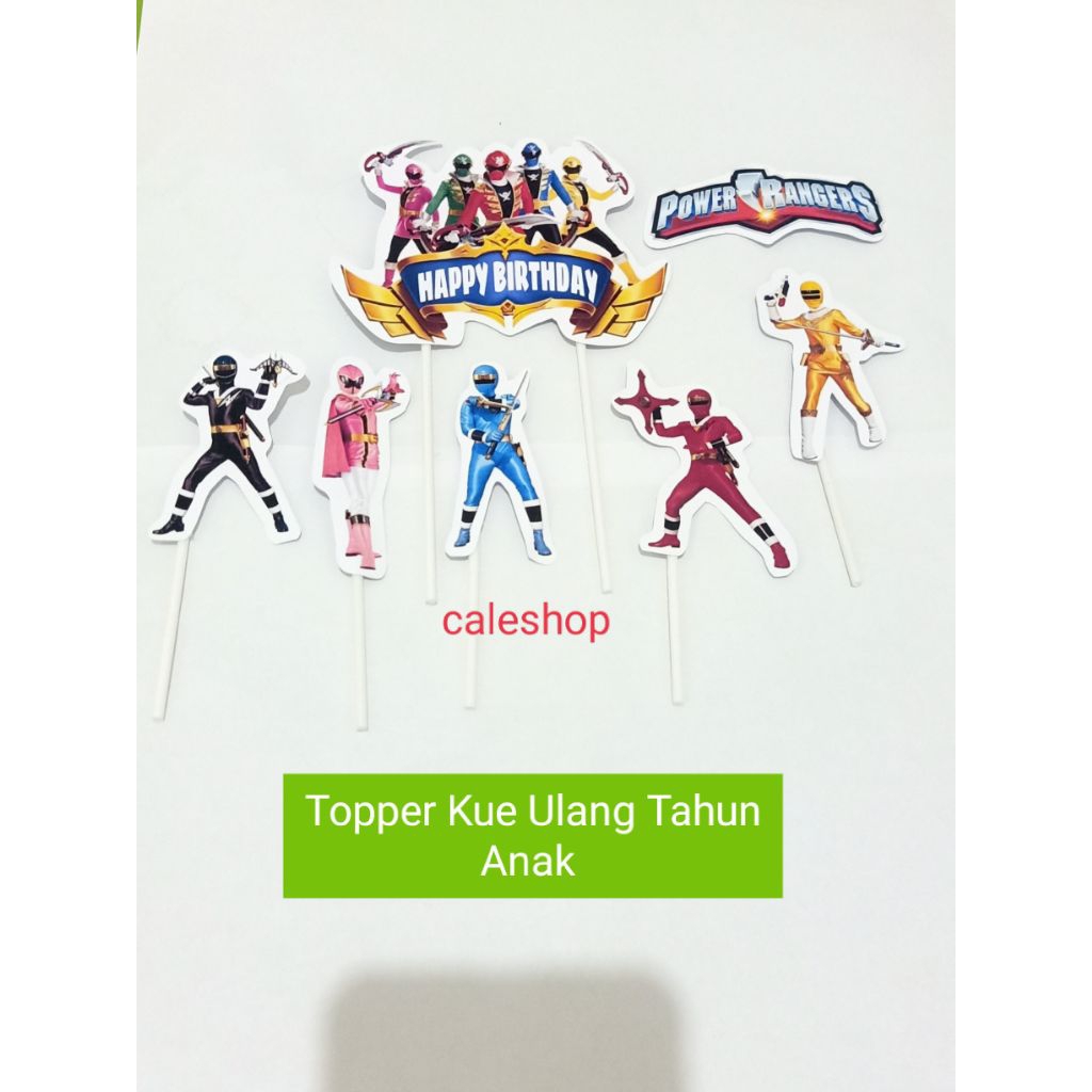 Jual Topper Kertas Ulang Tahun Anak Power Rangers | Shopee Indonesia