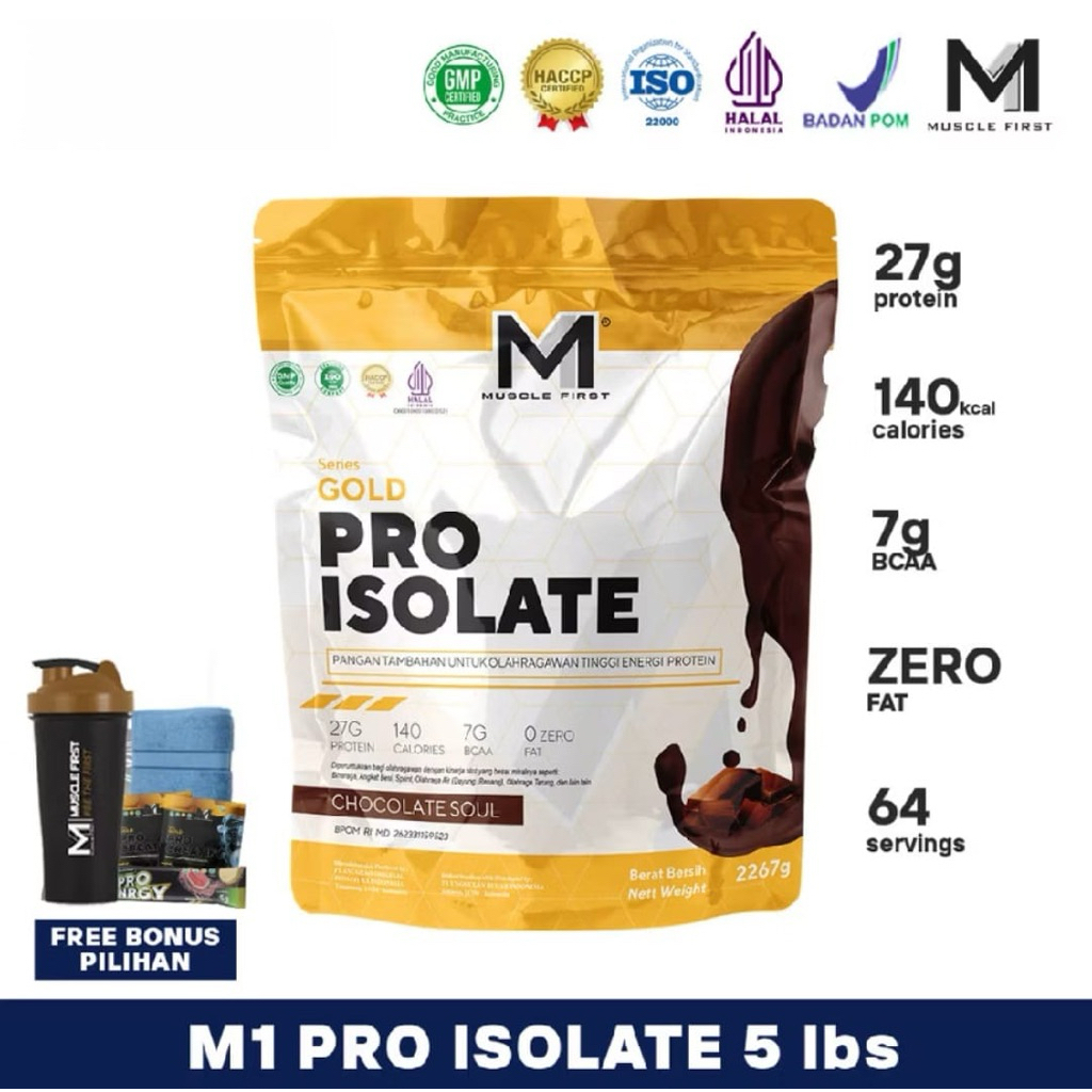 Jual Muscle First Pro Isolate 5lbs / 2.2 kg Gold Series MuscleFirst M1 ...