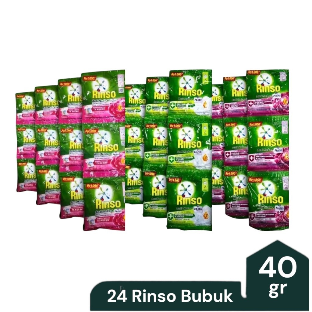 Jual Rinso Detergen Bubuk 24 Sachet x 40gr | Shopee Indonesia