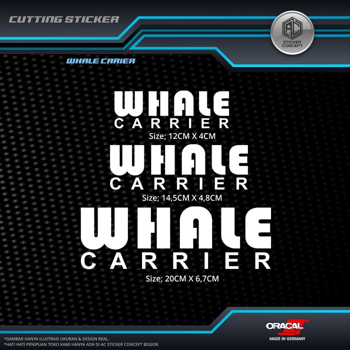 Jual Sticker Cutting Whale Carrier Stiker Untuk Roof Rack Roof Box ...