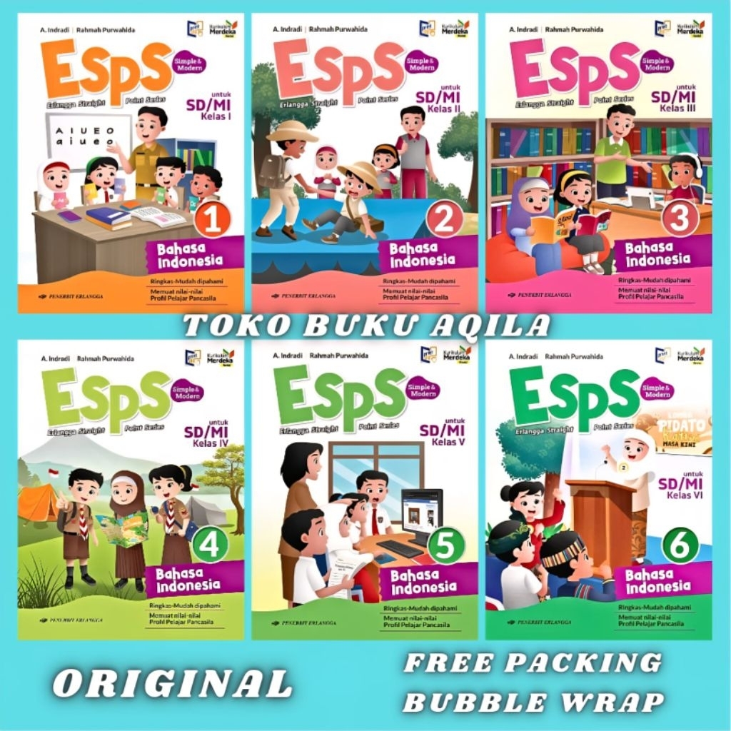 Jual Buku Esps Bahasa Indonesia Revisi Kelas 1 2 3 4 5 6 SD/MI Erlangga ...