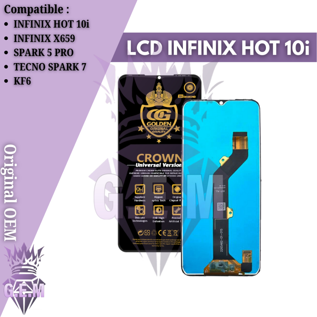 Jual LCD INFINIX HOT 10i / X659 / SMART 5 PRO / X659B / TECNO SPARK 7 ...