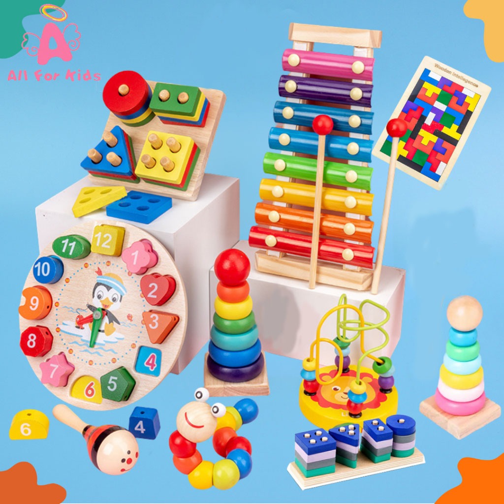 Jual MAINAN EDUKASI ANAK BASIC SHAPE KAYU BALOK GEOMETRI PUZZLE 3D ...