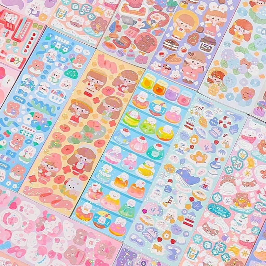 Jual 10pcs Stiker Gliter Hologram A27 Sticker Gliter DIY Dekorasi ...