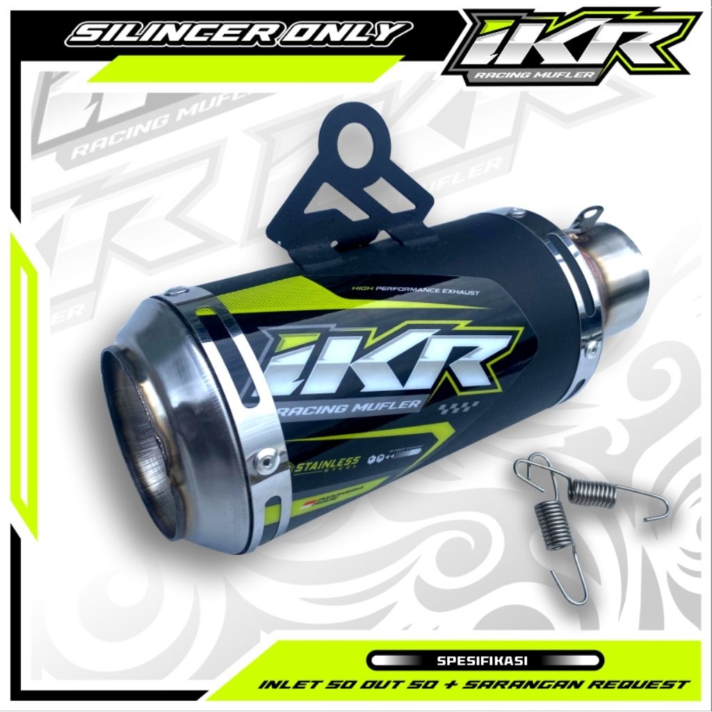 Jual Knalpot Silencer Racing Drag Race IKR Racing GP 1 Black Coating ...