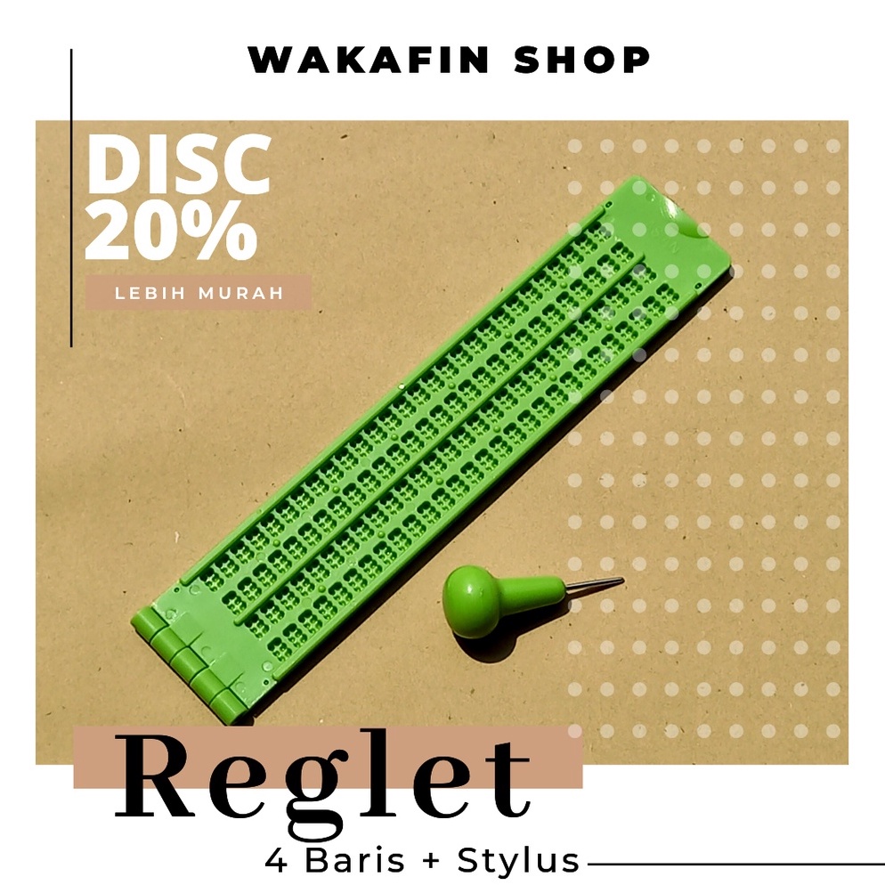 Jual KODE V63V DISKON REGLET 4 BARIS STYLUS UNTUK TUNANETRA RIGLET ...