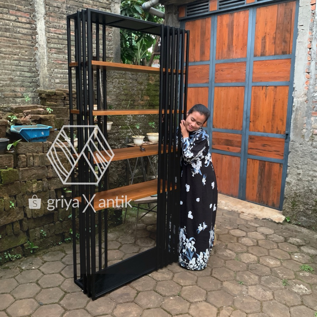 Jual Custom order rak jati industrial minimalis modern rak buku ...
