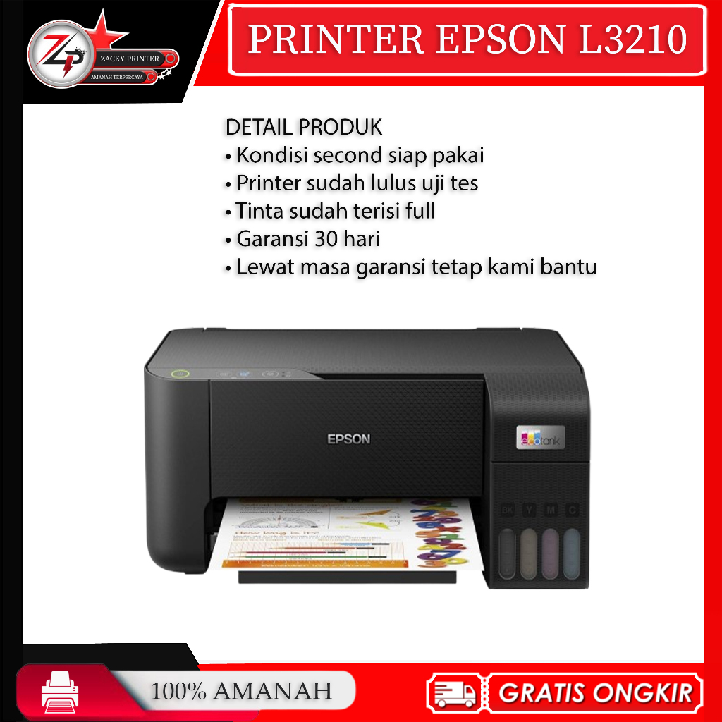 Jual Printer Epson L3210 Print Scan Copy Multifungsi sudah siap pakai ...