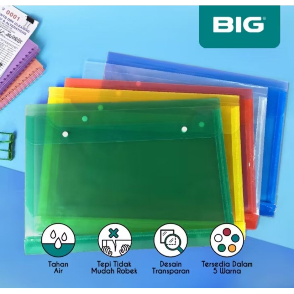 Jual MAP KANCING TRANSPARAN BIG MF 8114 (SATUAN) / MAP DOCUMENT KANCING ...