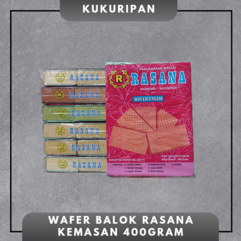 Jual WAFER JADUL // WAFER BALOK RASANA ANEKA RASA PACK 400 GRAM ...