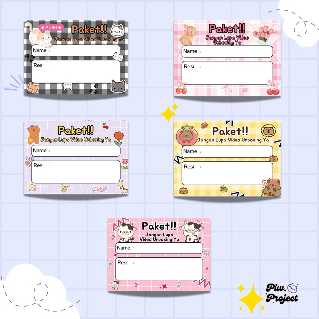 Jual STICKER RESI PENGIRIMAN | STICKER RESI OLSHOP | LABEL PENGIRIMAN ...