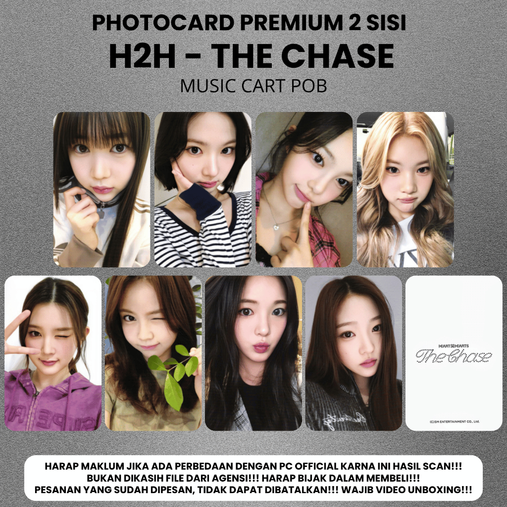 Jual (ISI 8 PCS) Photocard HEARTS2HEARTS H2H THE CHASE - Potocard