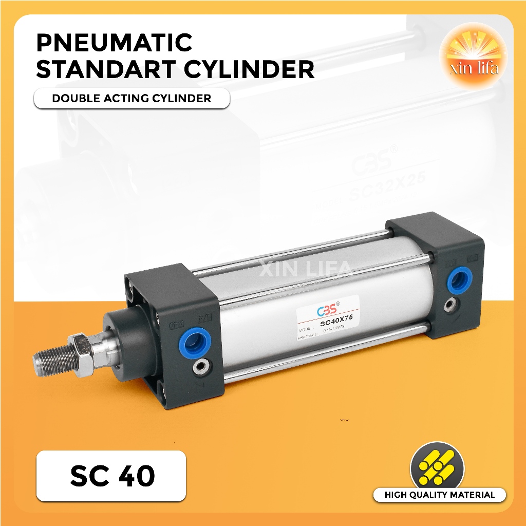 Jual Cylinder Pneumatic Angin Type SC Pneumatik Air Silinder Standard ...