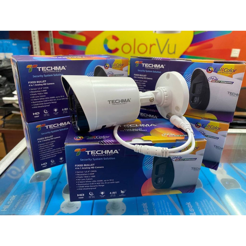 Jual Kamera Cctv Analog Techma 2MP TCM-A1620FC Full Color Outdoor ...