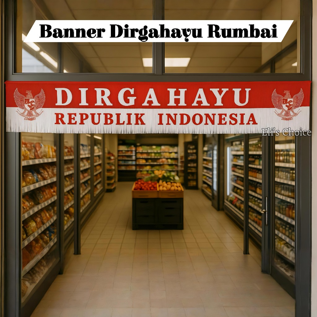 Banner Dirgahayu RI Rumbai Merah Putih Tahan Air / Dekorasi 17 Agustus Kemerdekaan Indonesia